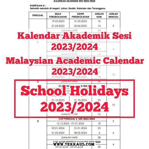 Malaysia Primary School Holiday 2024 Image To U