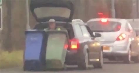 Man Who Missed Bin Collection Day Filmed Dragging Wheelie Bins On