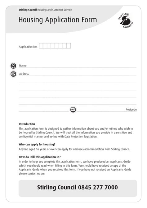 Manchester Council Housing Application Form