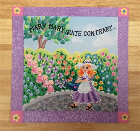 Mary Mary Quite Contrary A Print 12X12 From Etsy