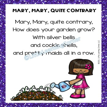 Mary Mary Quite Contrary Display Poster Teacher Made