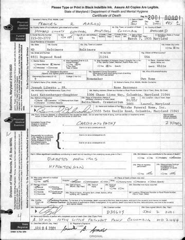 Maryland Death Certificates 2001 2003 Msa Se 46 5977 6241 Reclaim The