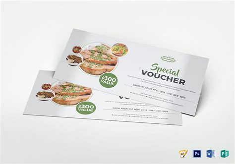 Modern Food Voucher Design Template In Word Psd Pages Publisher