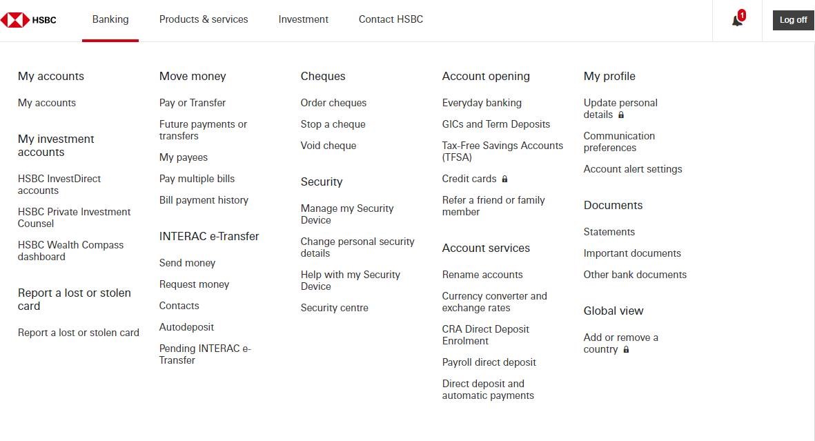 My Account And Statements Help Support Hsbc Canada