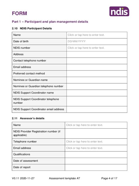 Ndis Plan Review Report Template