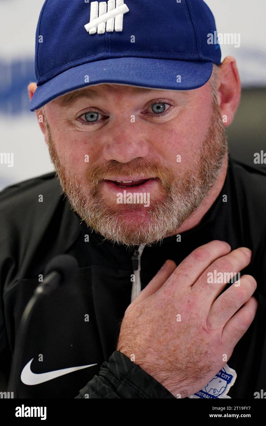 New Birmingham City Manager Wayne Rooney During His Unveiling At St