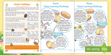 New Eyfs Easter Holidays Home Learning Challenges Resource Pack Early