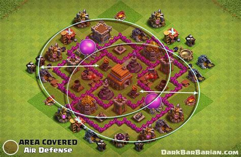 New Ultimate Town Hall 6 Trophy Hybrid Defense Base Layout 2019 Coc Town Hall 6 Th6