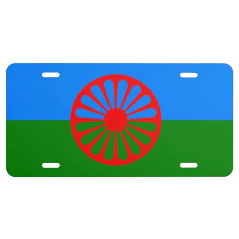 Official Romany Gypsy Flag License Plate Zazzle