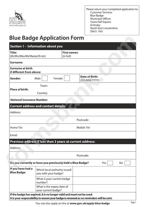 Online Application For Blue Badge