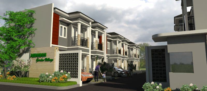 Perumahan Syariah Amanah Garden Village 3 Rumah 2 Lantai Strategis Di