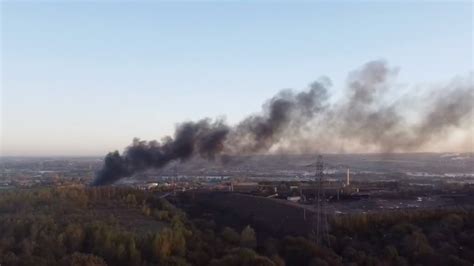 Pictures Show Huge Smoke Plumes Across Rugby As Large Fire Breaks Out