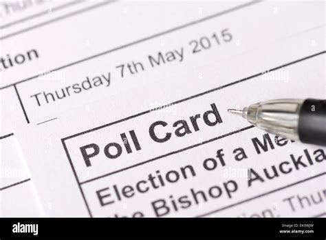 Polling Cards For The Uk General Election In May 2015 Stock Photo Alamy