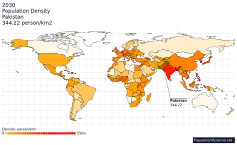 Population Density Pakistan 2030