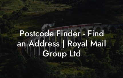 Postcode Finder Find An Address Royal Mail Group Ltd Address