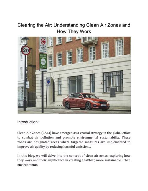 Ppt Clearing The Air Understanding Clean Air Zones And How They Work