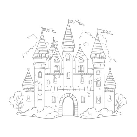 Printable Castle Outline