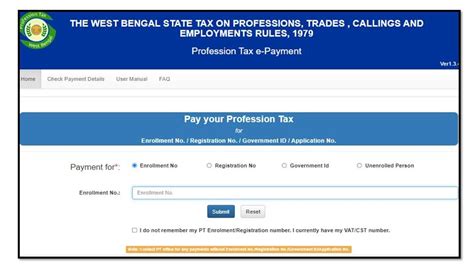 Professional Tax Online Payment Method Pt West Bengal 2024