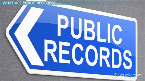 Public Records Definition Examples Lesson Study Com