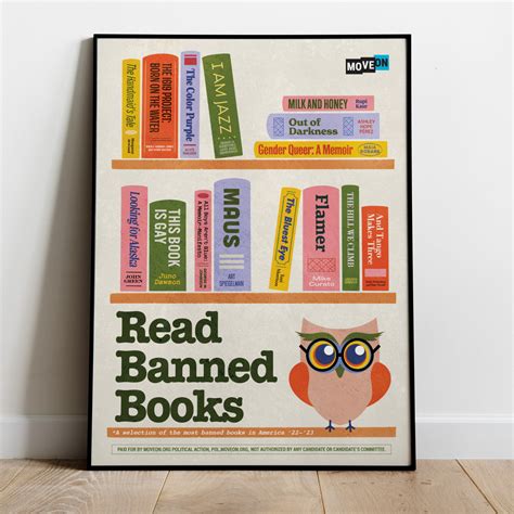 Read Banned Books Limited Edition Poster Moveon Org Political Action