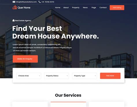 Real Estate Buy Sell Rent Property Website Template On Behance