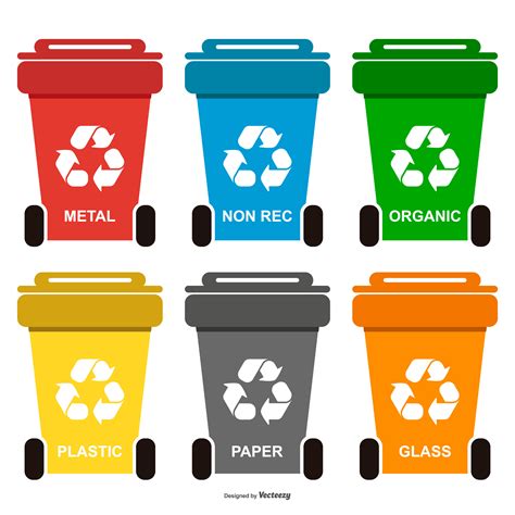 Recycle Waste Bins Collection 168202 Vector Art At Vecteezy