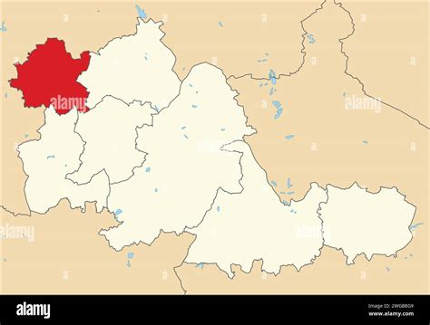 Red Location Map Of The Metropolitan Borough Of Dudley West Midlands Stock Vector Illustration Of Scenery Asphalt 306116246