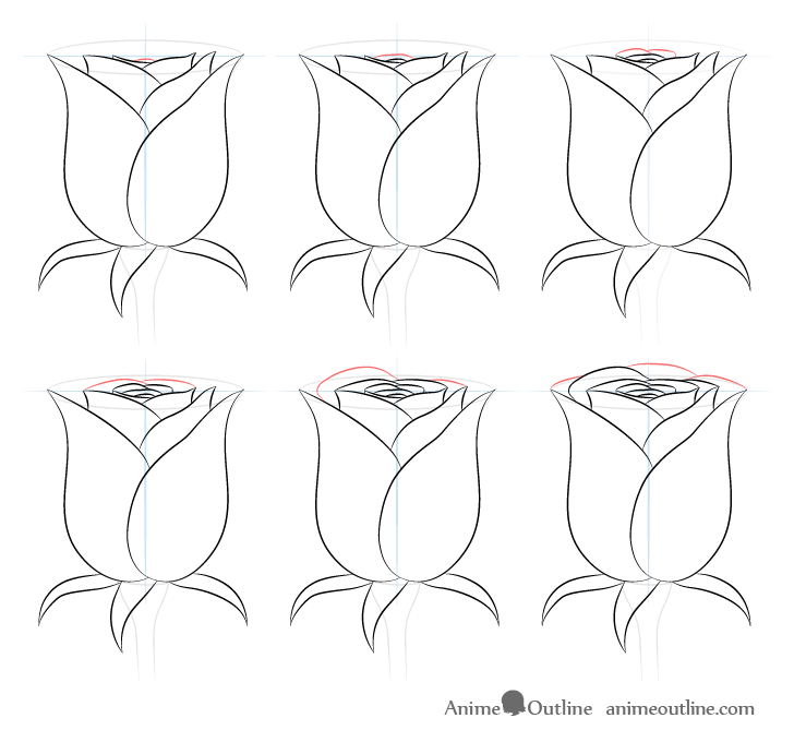 Rose Drawing Step By Step How To At Larry Stanley Blog