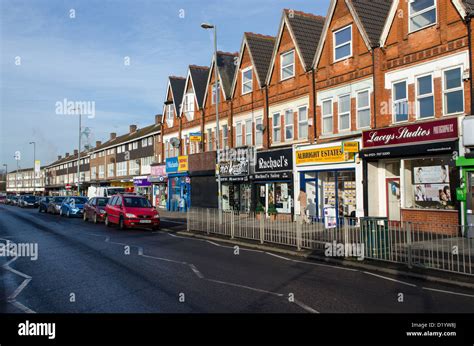 Row Of Shops On The Warwick Road In Acocks Green Birmingham Stock Photo Royalty Free Image