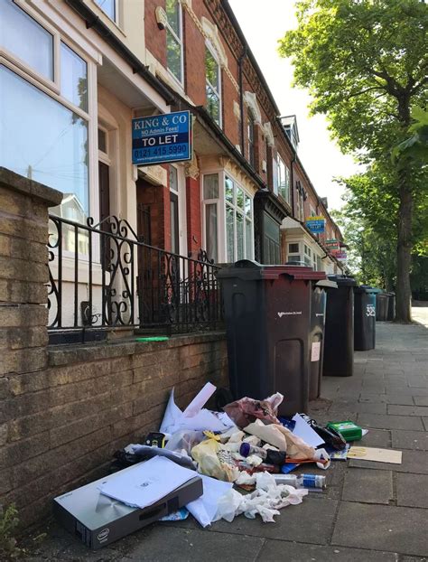 Rubbish On The Streets Of Selly Oak Following Student Exodus