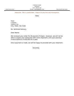 Sample Letter Delivery Doc Template Pdffiller