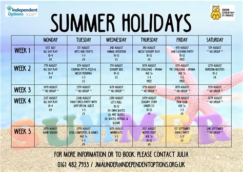 School Summer Holiday Dates 2024