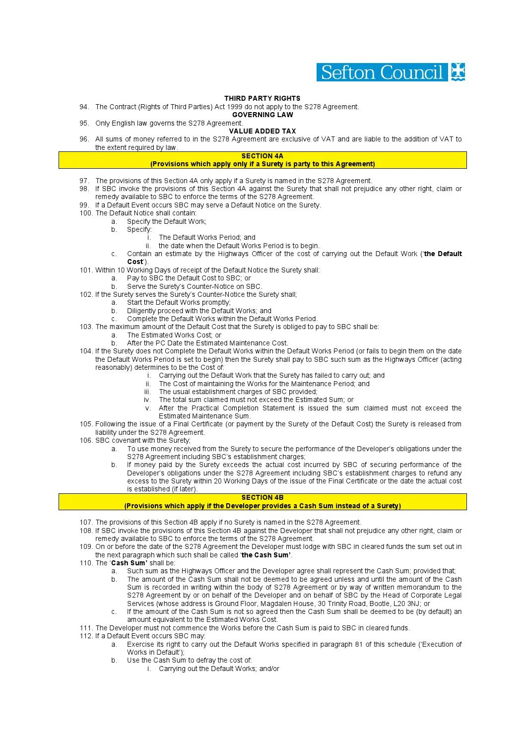 Sefton Developers Pack Section 38 Agreement By Seftoncouncil Issuu