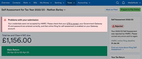 Self Assessment Error Message Authentication Failure Freeagent
