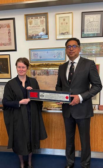 Shivshanker Nair Granted Freedom Of The City Of London Shiv Shankar Nair