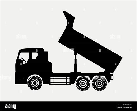 Silhouette Dump Truck Design Royalty Free Vector Image