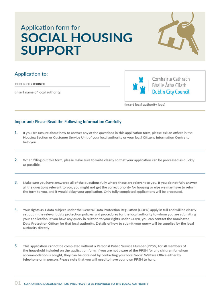 Social Housing Application Form Waterford County Council