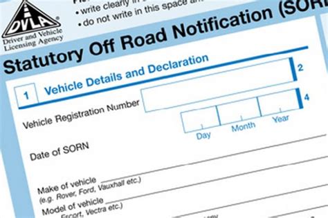 Sorn Statutory Off Road Notification Sorn Your Vehicle Online With