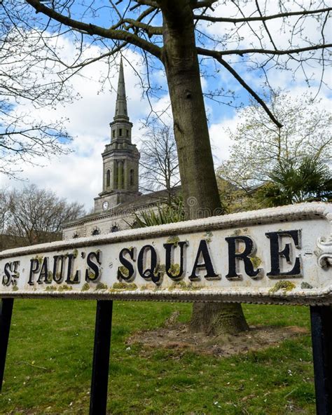 St Pauls Square Old British Street Sign Stock Photo Image Of