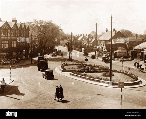 Sutton Coldfield Four Oaks Mere Green Corner Probably 1930S Stock Photo