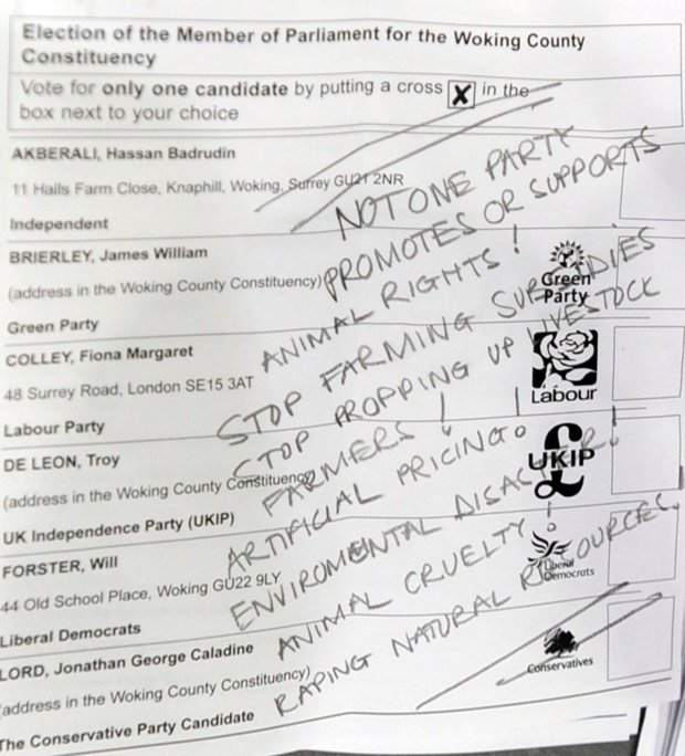 Take A Look At The Best Spoiled Ballot Papers From Last Week S Election