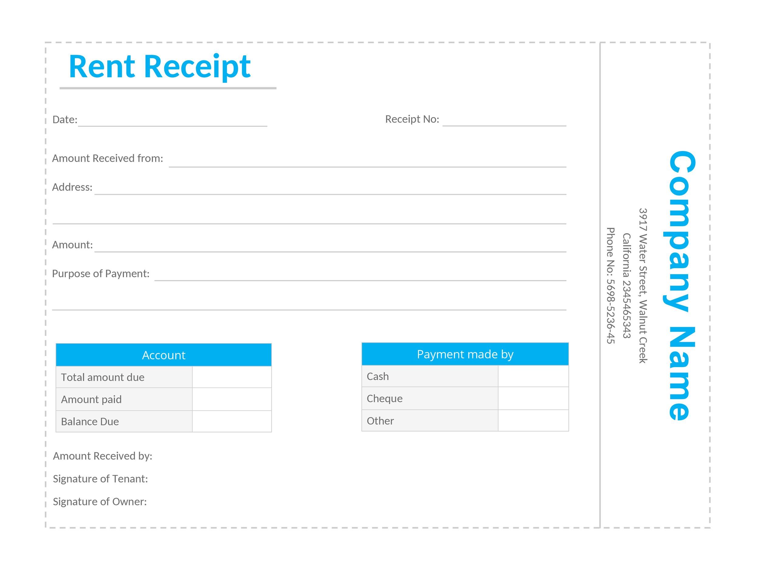 Template For Money Rent Receipt Superb Receipt Forms