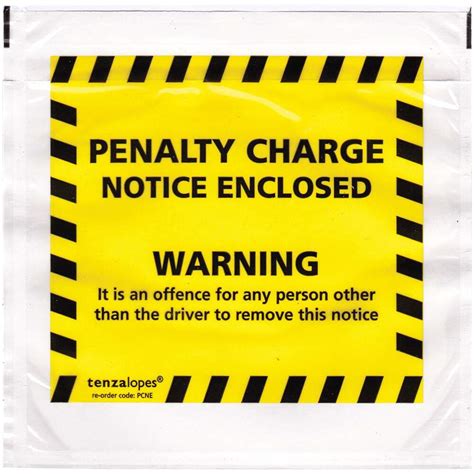 Tenzalopes Penalty Charge Notice Envelopes Ruffles Packaging