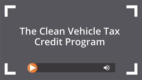 The Clean Vehicle Tax Credit Program Pugh Cpas