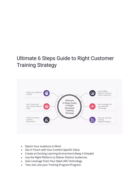 The Ultimate 6 Steps Guide To Right Customer Training Strategy Pdf