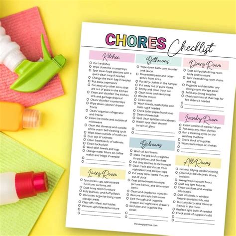 The Ultimate Household Chores List And Free Printable Template