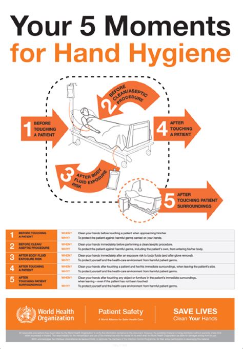 The World Health Organization S Your 5 Moments For Hand Hygiene Download Scientific Diagram