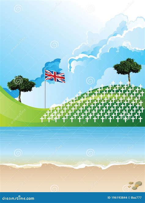 United Kingdom War Graves Stock Vector Illustration Of Cross 196193844