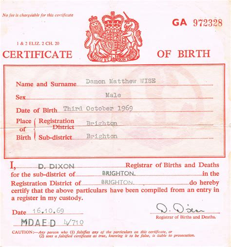 Where Is The Serial Number On A English Birth Certificate Retnordic