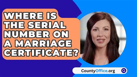 Where Is The Serial Number On A Marriage Certificate Countyoffice